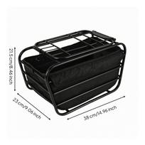 Robust Bike Pet Basket with Liner Rust Resistant Dog Cage black