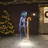 Kalėdinė dekoracija piemuo ir avis su 168 LED, 102,5x35cm