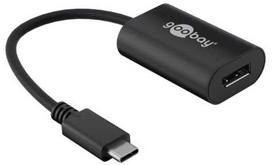 Goobay USB-C į DisplayPort. Adapteris. Juodas. 0,2 m