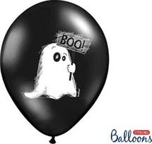 PartyDeco Party Deco Balony na Halloween, Duszek, juoda, 30 cm, 50 vnt. universalus