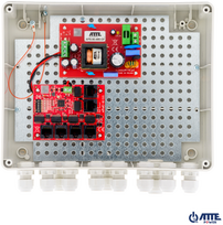 Šakotuvas Atte IP-5-11-L2 PoE komutatorius 5 IP kameroms, lauko korpuse, 5xPoE + 1xUplink, elektroniniai saugikliai, režimas