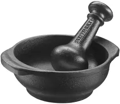 SKEPPSHULT Mini ketaus grūstuvė su grūstuku – juoda