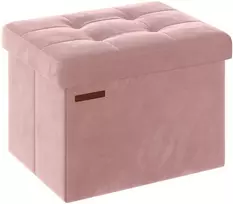 SONGMICS daiktų dėžė su dangčiu, apkrova iki 130 kg, pastelinė rožinė