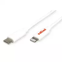 ROLINE 11.02.8335, 1 m, USB C, Lightning, Kištukas, Kištukas, Balta