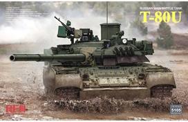 Rye Field Model T-80U Rusijos kovos tankas 1/35 plastikinis rinkinys RFM-5105