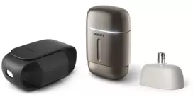 Barzdaskutė Philips Skustuvas 700 serijos šlapias ir sausas kompaktiškas elektrinis skustuvas, rotorinis skustuvas, auksinis, Lift & Cut technologija, baterija, įmontuota baterija, 60 min (S791/06)