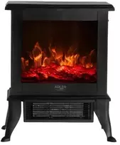 Elektrinis židinys | 2 šildymo lygiai: 1000W / 1800W | 3D liepsnos efektas | Termostatas Adler Adler