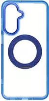 Dėklas Samsung A17 / A18 Frame Circle Stand, suderinamas su MagSafe, tamsiai mėlynas