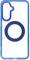 Dėklas Samsung A56 Frame Circle Stand, suderinamas su MagSafe, tamsiai mėlynas
