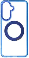 Dėklas Samsung A57 Frame Circle Stand suderinamas su MagSafe tamsiai mėlynas