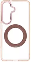 Samsung S26 Frame Circle Stand dėklas, suderinamas su MagSafe, auksinis