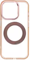 Oem dėklas iPhone 15 Pro su rėmeliu, apskritu stovu, suderinamas su MagSafe, auksinis