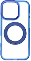 Oem dėklas iPhone 16 PRO su rėmelio apskritimo stovu, suderinamas su MagSafe, tamsiai mėlynas