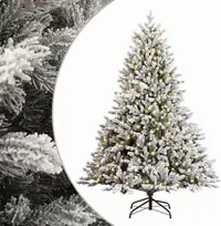 Dirbtinė Sulankstoma Kalėdų Eglutė 210 cm 300 LED Šilta balta