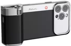 Dėklas Telefono Kameros Rankena - PGYTECH RetroVa P-PG-124 iPhone 16 Pro Max Rankenos Rinkinys, Grafito Juoda