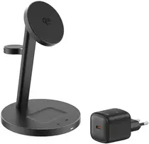 Mobile Origin Qi2 25W PowerStand Pro 3in1 su 40-60W AVS GaN įkrovikliu PW40 juodas