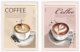 Drobė su rėmu, Latte, 2 dizainai, 2,00 × 30,00 × 40,00 cm, Decorlife