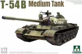 Surenkamas vidutinio tanko T-54B plastikinis modelis Takom 1/72 5025