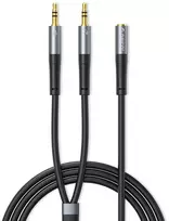 Orico AX1 garso adapteris mini jack 3.5 mm ausinių ir mikrofono skirstytuvas 0.5 m - juodas