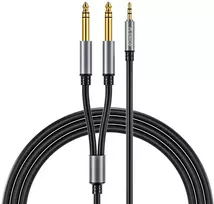 Orico AX2N audio cable mini jack 3.5 mm to 2 x jack 6.5 mm 1 m - juodas