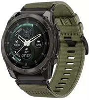 Tech-Protect Nylon Classic dirželis skirtas Garmin Fenix 5X / 5X Plus / 6X / 6X Pro / 7X / 8 / 8 Pro / 9 / 9 Pro (47 mm) – žalias