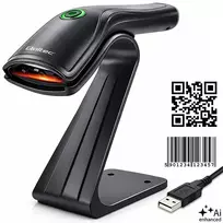 Qoltec Precyzyjny Skaner czytnik kodów kreskowych 1D 2D + stojak na skaner | QR | EAN | USB
