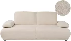 Beliani Trivietė sofa NACKA, buklė audinys, smėlio spalvos