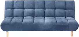 Beliani Dvivietė sofa-lova RISOR, šenilinė, mėlyna