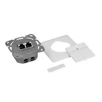LOGILINK Cat.6A sieninis lizdas 2xRJ45 STP, vertikalus, signalo baltumo