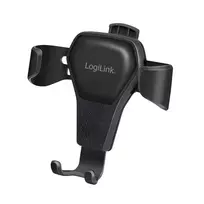 LogiLink AA0164 Universalus išmaniojo telefono laikiklis automobilio oro ventiliacijos angai, 360° sukimasis, valdymas viena ranka, juodos spalvos