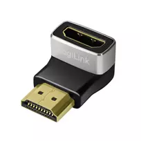 LogiLink AH0005A 8K HDMI adapteris 90° vyriškas į moterišką 48Gbps juodas