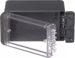 BOPLA B 140806 PC-V0-G 7024 sieninis korpusas, polikarbonatas, grafito pilkas (RAL 7024), 151 x 80 x 60 mm, IP65, UL 94 V-0