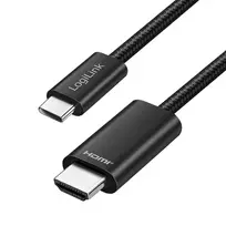 LogiLink UA0470 USB 3.2 Gen1 Type-C – HDMI laidas, 4K/30 Hz, pintas, juodas, 2 m