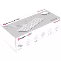 Raspberry Pi 500 DE kompiuterio rinkinys su vokiška (DE) klaviatūra, balta/rožinė, SC1286