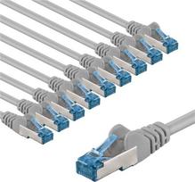 Goobay 67527 Cat 6a S/FTP (PiMF) tinklo kabelis, 3 m, pilkas, vario laidininkai CU (10 vnt.)