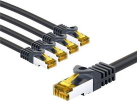 Goobay RJ45 CAT 6A S/FTP (PiMF) tinklo jungiamasis kabelis, 500 MHz, su CAT 7 kabeliu, 2 m, juodas