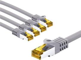 Goobay 69467 RJ45 jungiamasis kabelis CAT 6A S/FTP (PiMF) su CAT 7 kabeliu, 1 m, pilkas (10 vnt.)