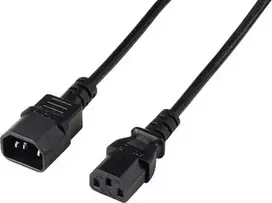 Renkforce Deluxe maitinimo ilginamasis laidas, IEC C13 kištukas – IEC C14 jungtis, 3 m, juodas