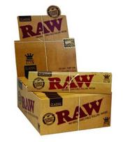 RAW Classic King Size Slim sukimo popierėliai, 110 × 44 mm, 50 pakelių / dėžutė