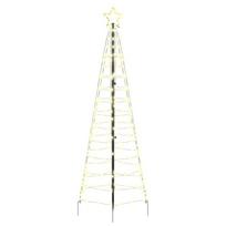 vidaXL LED Kalėdų medis 250 cm 390 LED Šilta balta Plienas Šilta balta