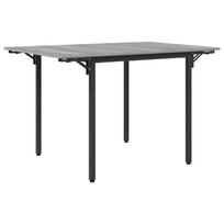 vidaXL Išlenkiamas valgomasis stalas 120 x 81,5 x 75 cm Pilka Sonoma