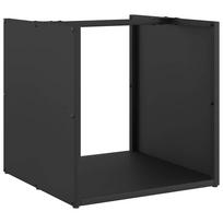 vidaXL Stovas malkoms, juodos, 40x40x40 cm, šaltai valcuotas plienas