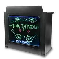 DNA Professional DJ BOOTH BK - DJ pultas su apšviesta RGB LED plokštele (juodos spalvos)