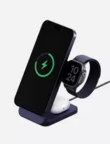 ENERGEA MagTrio 2 3-in-1 25W Qi2 Foldable Wireless Charging Station Blue