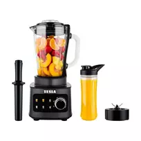 TESLA CrunchX Power NF650 stacionarus blenderis 1500 W, stiklinis dubuo 1,5 l su 600 ml buteliuku, juodas/sidabrinis