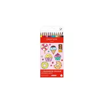 Caran d'Ache Swisscolor Kawaii Candy akvareliniai spalvoti pieštukai, rinkinys iš 12, šešiakampiai kedro medienos 1285.802