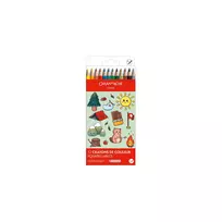 Caran d'Ache Swisscolor Kawaii Swiss akvareliniai spalvoti pieštukai, 12 vienetų rinkinys, kedro mediena, šešiakampiai 1285.804