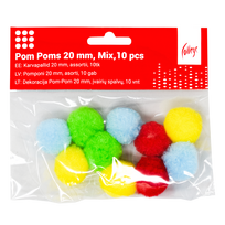 Dekoracija Pom-Pom College 20mm 10vnt