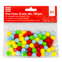 Dekoracija Pom-Pom College 10mm 100vnt