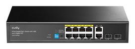 Cudy GS1010PS2 tinklo komutatorius Ne-valdomas Gigabit Ethernet (10/100/1000) Maitinimas per Eternetą (PoE) Juoda